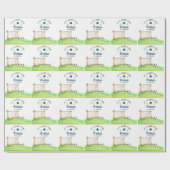 Soccer Rookie “It’s Game Time” First Birthday Geschenkpapier (Flach)