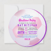 SOCCER ROUND GIRLS Bat Mitzvah Einladung (Vorderseite)