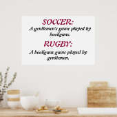 SOCCER & RUGBY. POSTER (Küche)