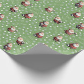 Soccer Santa auf Dollar Bill Green Geschenkpapier (Ecke)