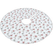 Soccer Santa Christmas Pattern Polyester Weihnachtsbaumdecke (Schrägansicht)