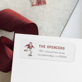 Soccer Santa Christmas Return Address