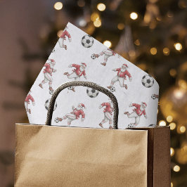 Soccer Santa Christmas Seidenpapier