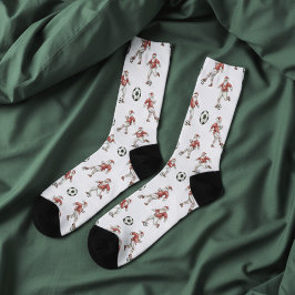 Soccer Santa Christmas Socken