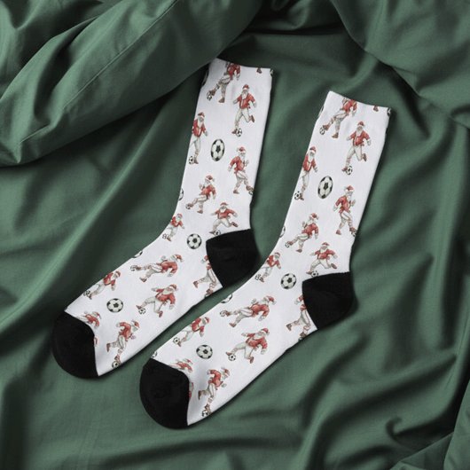 Soccer Santa Christmas Socken