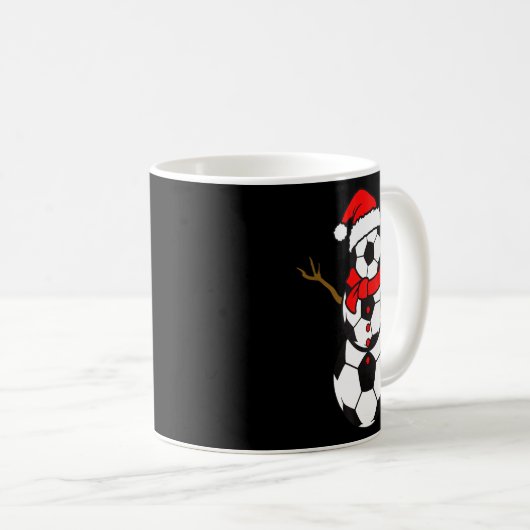 Soccer Santa Hat Snowman Xmas Funny Soccer Lover C Kaffeetasse (VorderseiteRechts)