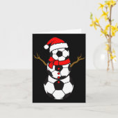 Soccer Santa Hat Snowman Xmas Funny Soccer Lover C Karte (Gelbe Blume)