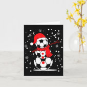 Soccer Santa Hat Snowman Xmas Funny Soccer Lover C Karte (Gelbe Blume)