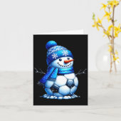 Soccer Santa Hat Snowman Xmas Funny Soccer Lover C Karte (Gelbe Blume)