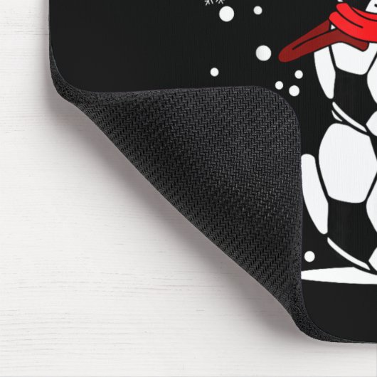 Soccer Santa Hat Snowman Xmas Funny Soccer Lover C Mousepad (Ecke)