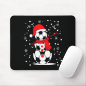 Soccer Santa Hat Snowman Xmas Funny Soccer Lover C Mousepad (Mit Mouse)