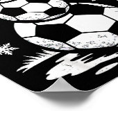 Soccer Santa Hat Snowman Xmas Funny Soccer Lover C Poster (Ecke)