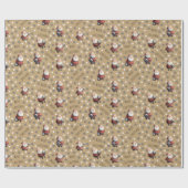 Soccer Santa on Ginger Ale Brown Geschenkpapier (Flach)