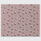 Soccer Santa on Grayish Pink Geschenkpapier (Flach)