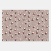 Soccer Santa on Light Beaver Brown Geschenkpapier Set (Vorderseite 3)