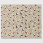 Soccer Santa on Light Tan Geschenkpapier (Flach)