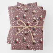 Soccer Santa on Rose Taupe Geschenkpapier Set (Beispiel)