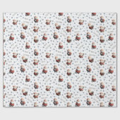 Soccer Santa on White Geschenkpapier (Flach)