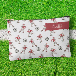 Soccer Santa Personalized Christmas Zubehörtasche