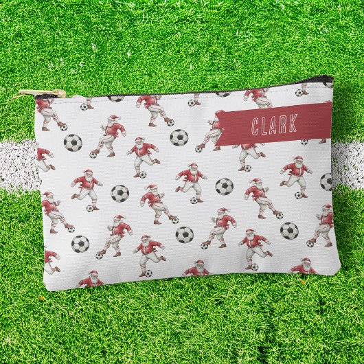 Soccer Santa Personalized Christmas Zubehörtasche