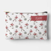 Soccer Santa Personalized Christmas Zubehörtasche (Vorderseite)