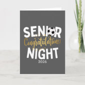 Soccer Senior Night Congratulations Card Karte (Vorderseite)
