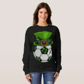 Soccer Shamrock Leprechaun St Patricks Day Boys Ki Sweatshirt (Vorne ganz)