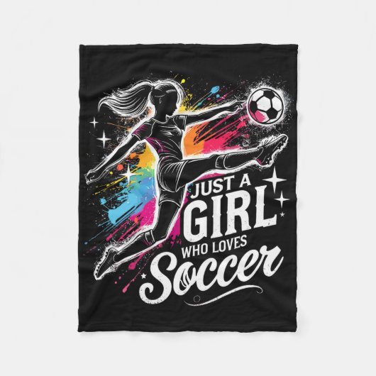 Soccer Shark Playing Soccer  Fleecedecke (Vorderseite)