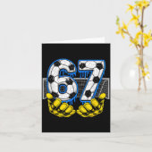 Soccer Six Seven 67 Funny Gen Alpha Meme  Karte (Gelbe Blume)