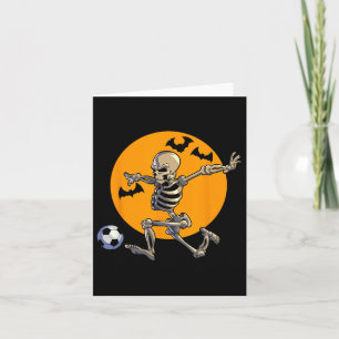 Soccer Skeleton Halloween Men Boys Soccer Player H Karte
