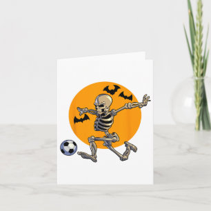 Soccer Skeleton Halloween Men Boys Soccer Player H Karte