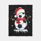 Soccer Snowman Apparel, Funny Santa Christmas Men Fleecedecke (Vorderseite)