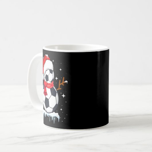 Soccer Snowman Apparel, Funny Santa Christmas Men Kaffeetasse (Vorderseite Links)