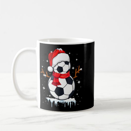 Soccer Snowman Apparel, Funny Santa Christmas Men Kaffeetasse (Links)
