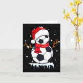 Soccer Snowman Apparel, Funny Santa Christmas Men Karte (Gelbe Blume)