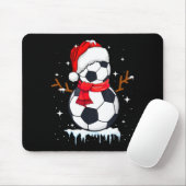 Soccer Snowman Apparel, Funny Santa Christmas Men Mousepad (Mit Mouse)