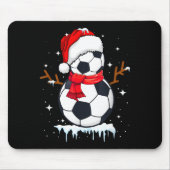 Soccer Snowman Apparel, Funny Santa Christmas Men Mousepad (Vorne)