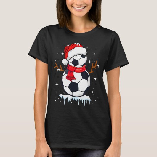 Soccer Snowman Apparel, Funny Santa Christmas Men T-Shirt (Vorderseite)