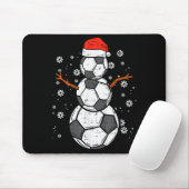 Soccer Snowman Xmas Christmas Srts Boys Girls Mousepad (Mit Mouse)