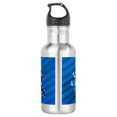 Soccer - Soccer player silhouette and Ball Edelstahlflasche (Rückseite)