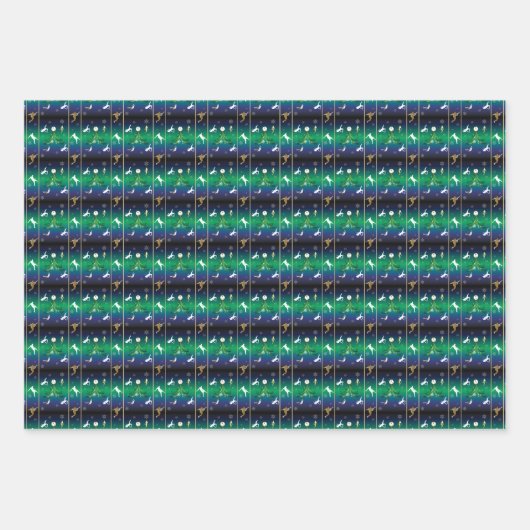 Soccer Spieler Weihnachten Snowflake Muster Geschenkpapier Set (Vorderseite)