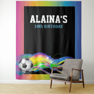 SOCCER Sports Bar Bat Mitzvah Foto-Op Hintergrund Wandteppich