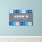 SOCCER Sports Bar Bat Mitzvah Unterschreiben Leinwanddruck (Insitu (Holzboden))