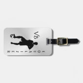 Soccer  / Sports Design Monogram Gepäckanhänger (Vorderseite horizontal)