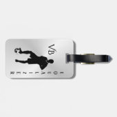 Soccer  / Sports Design Monogram Gepäckanhänger (Rückseite horizontal)