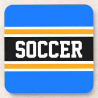 SOCCER Sporty Blue Yellow Black Racing Streifen