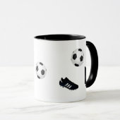 Soccer star add name text tasse (VorderseiteRechts)