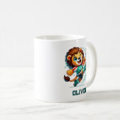 Soccer Star Niedlich Lion Kaffeetasse (VorderseiteRechts)