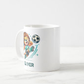 Soccer Star Niedlich Lion Kaffeetasse (Vorderseite Links)