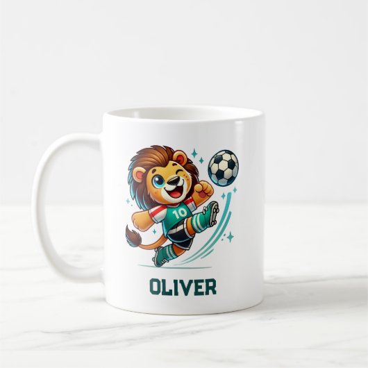 Soccer Star Niedlich Lion Kaffeetasse (Links)